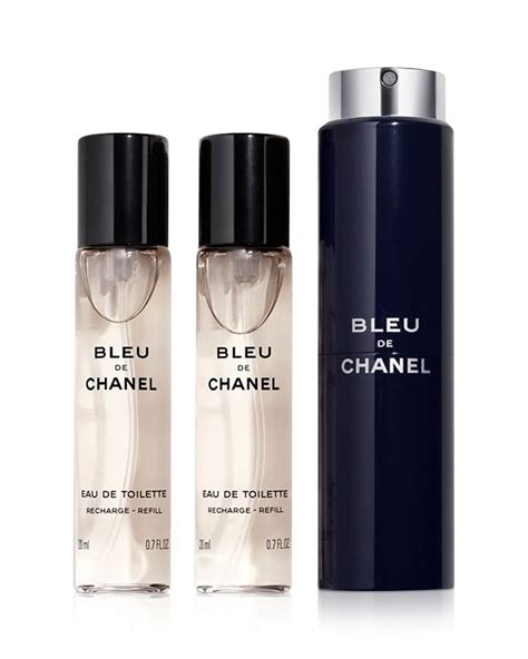 chanel bleu de chanel eau de toilette refillable travel spray|bleu de chanel refill kit.